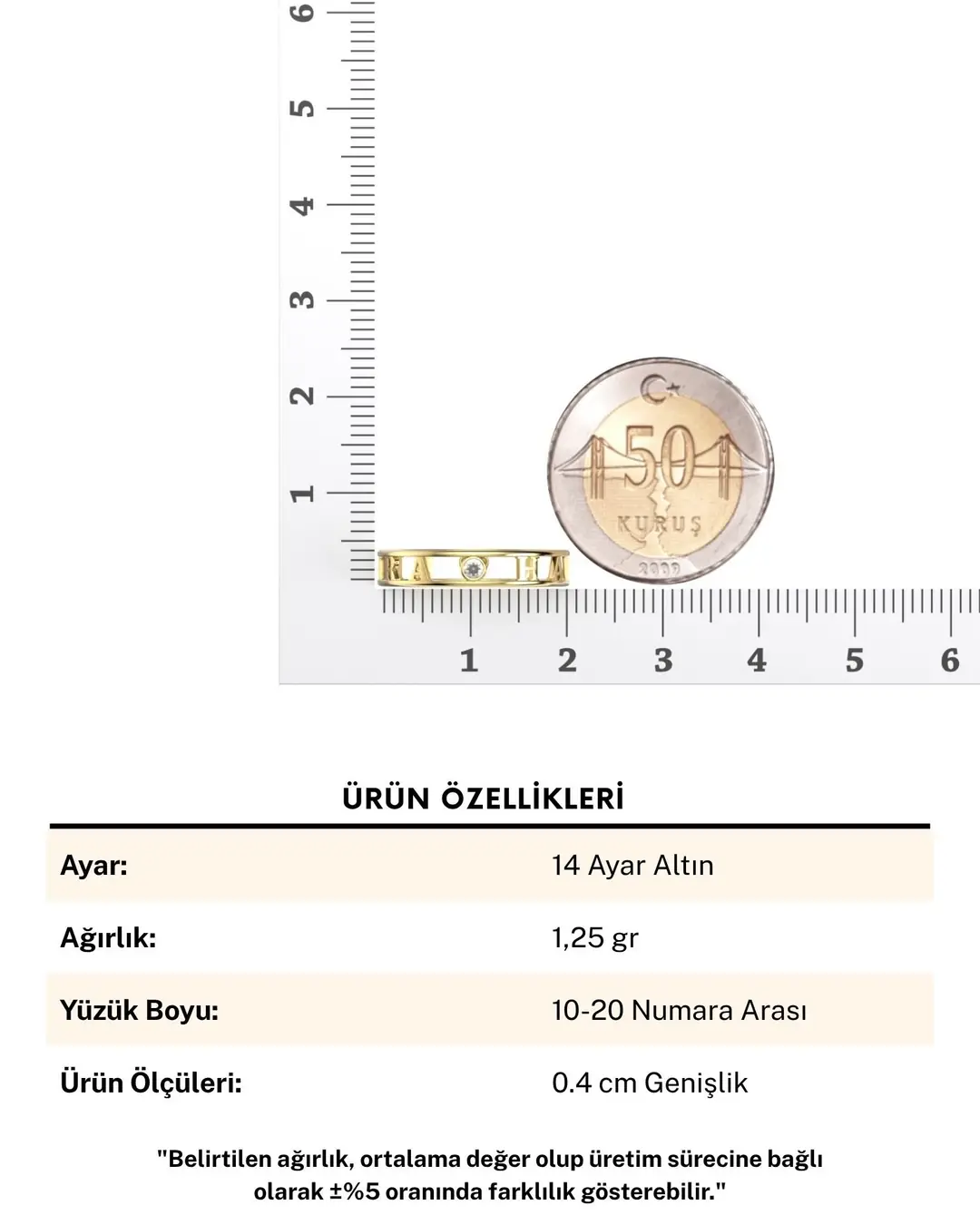 Şerit İki İsimli Tamtur Alyans 14 Ayar Altın Yüzük